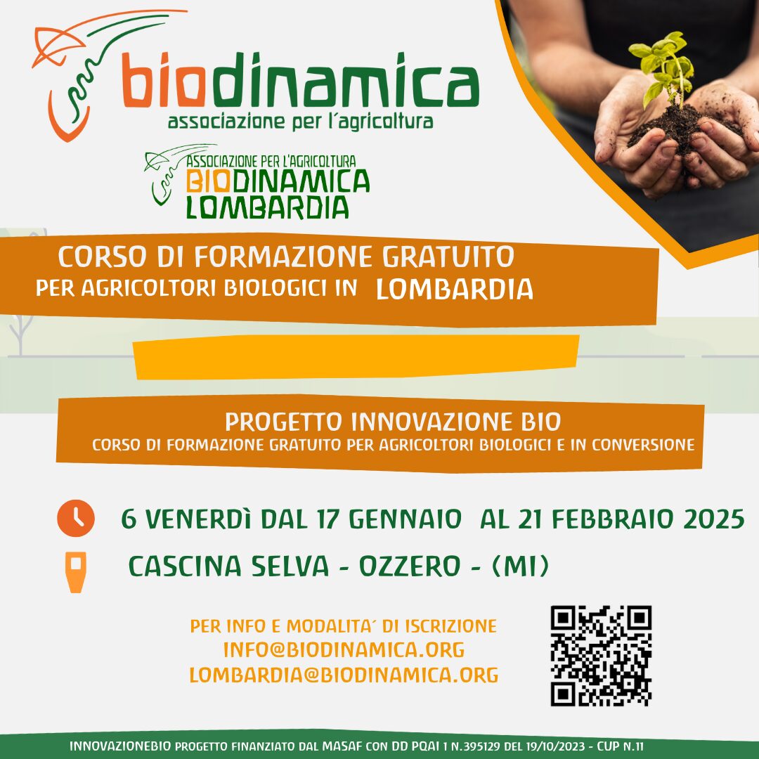 Lombardia – Corso di formazione gratuito per agricoltori biologici e in conversione